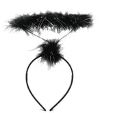 CINTILLO HALO PLUMA NEGRO